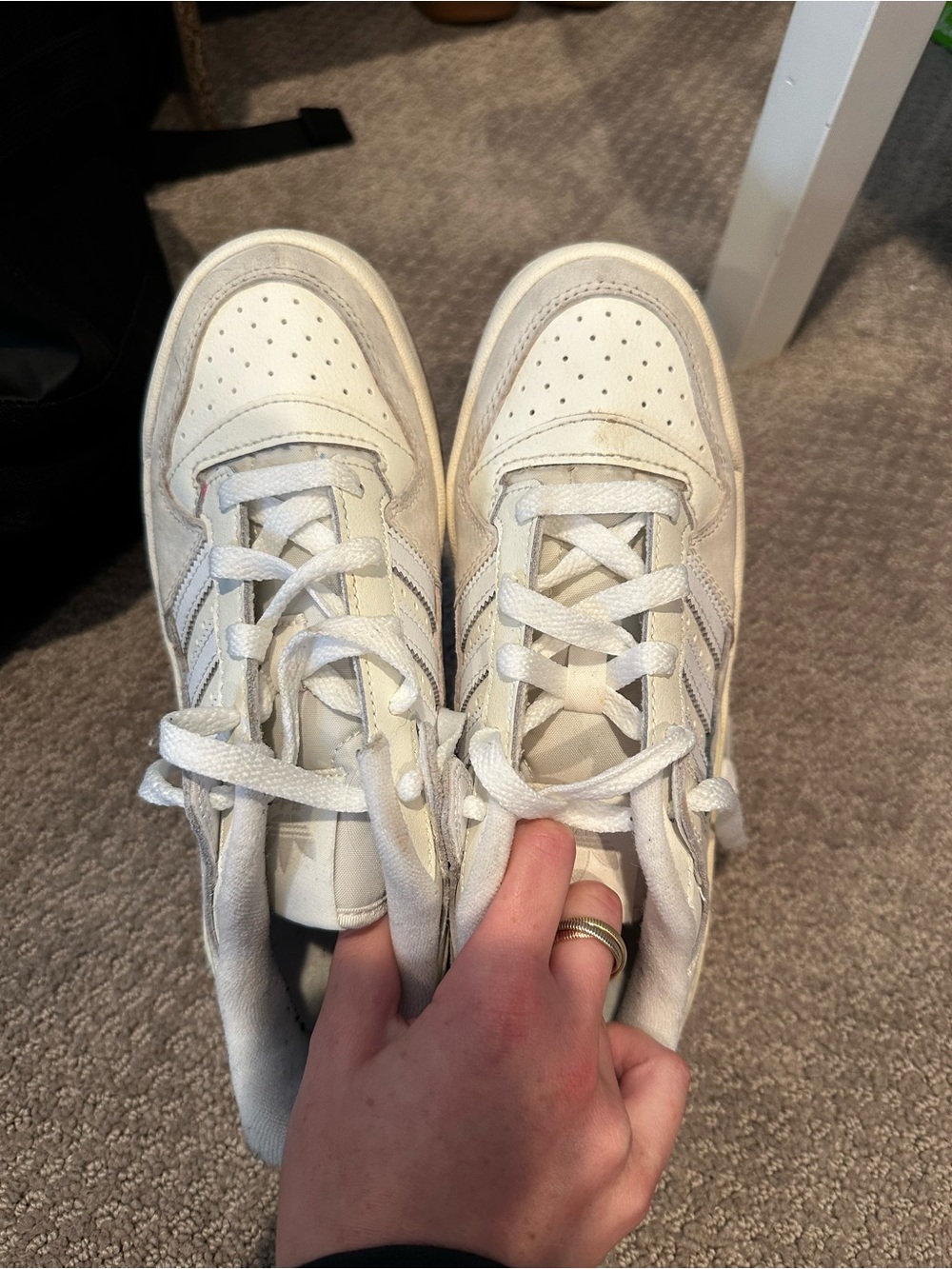 adidas Women's White Cream Low-Top Sneakers